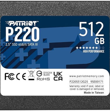 Solido Patriot P220 512GB Internal SSD - SATA 3 2.5  550 MB/s 51748612 - Img 79444937