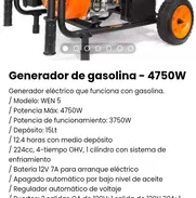 Generador eléctrico de gasolina 4750W. Nuevo a estrenar - Img 49167782