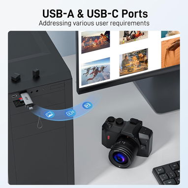 💾 LECTOR TARJETAS ACER USB-C Y USB 3.0 DOBLE RANURA SD MICROSD 5GBPS RÁPIDO PARA PC Y MÓVIL ENVÍO DISPONIBLE + GARANTÍA - Img 120284809