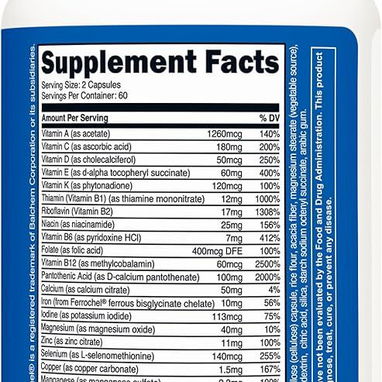 Nutricost Multivitamínico con probióticos 120 cápsulas Multivitaminas con probioticos Vitaminas - Img 122238601