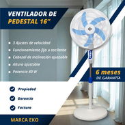Ventilador de pedestal, 16", de pie, 6 meses de garantía y factura, somos mipyme, 50796221 telf - Img 50687759