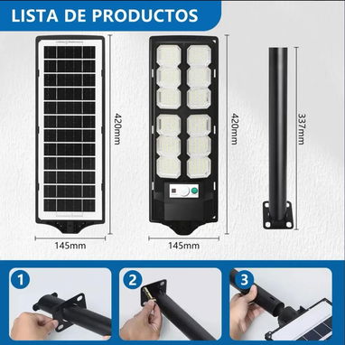 Lámparas Luz Solar Exterior Luminaria Solar Led - 7/10