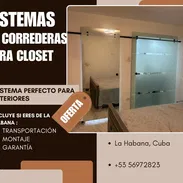Sistema de corredera para closet, baños, etc - Img 55349024