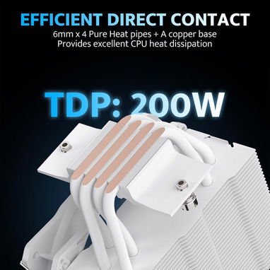 (X) Enfriador CPU darkFlash Z4Pro Mist – 120mm, TDP 200W, 4 Heatpipes, ARGB, Compatible Intel/AMD $41.63 - Img 126480756