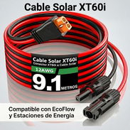 Cable solar con conector XT60i de 9.1 metros (calibre 12 AWG) - Img 56794283