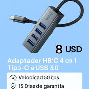 Adaptador HB1C 4 en 1 Tipo-C a USB 3.0 con Velocidad 5Gbps - Img 57116694