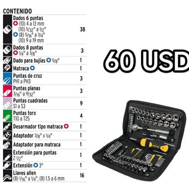 Juego De 83 Herramientas Para Mecánico Pretul Set-85. - 2/3