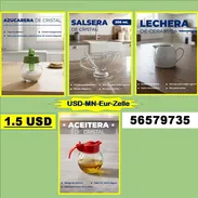 UTILES COCINA (Azucarera,Aceitera,Salsera,Lechera) tlf 56579735/(USD-MN-Eur-Zelle)/Recogida-Marianao/Tpte (Costo Adic) - Img 54444255