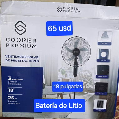 Ventiladores recargables de 16 y 18 pulgadas, con batería de Litio - Img 123485223
