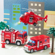✅ Combo de rescate: Bomberos + Ambulancia + Helicoptero. Luces y sonidos ✅ Juguetes de  niño - Img 44962542