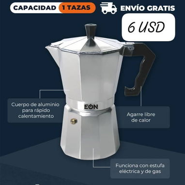 Cafeteras eléctricas de 3 y 6 tasas y cafeteras normales de estufa - 4/8