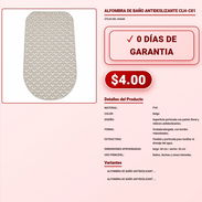 ALFOMBRA DE BAÑO ANTIDESLIZANTE CLH-C01 . - Img 57874756