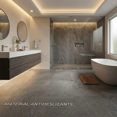 Losa de Porcelanato  CERÁMICA PIEDRA OSCURA  DISEÑO ANTIDESLIZANTES - 2/2