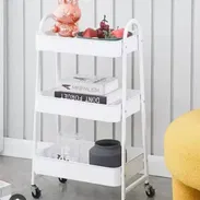 Organizador metálico multiusos de 3 niveles y tiene rueditas - Img 55563740