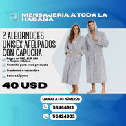 2 albornoces unisex afelpados con capucha - Img 55227258
