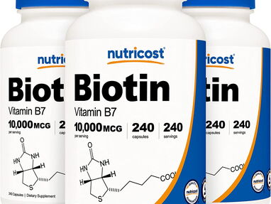 Biotin nutricost 10000mcg 240tab 20$ interesados llamar o escribir 53309254 - Img main-image
