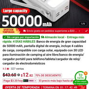 Powerbank de 50000 megamperes con panel solar - Img 56376680