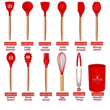 Utensilios de cocina, 12 utensilios de silicona - 2/10
