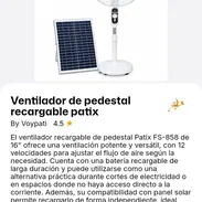 Ventilador de pedestal recargable patix - Img 57956738