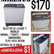 Lavadora semiautomática 7kg Milexus - Img 55276003