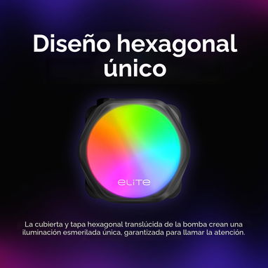 Disipación Cooler Master 360 Elite - Enfriador líquido para CPU, bomba de cámara doble, iluminación aRGB personalizable - Img 127722555