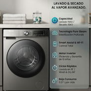 Lavadora Secadora Hisense 15KG Gris Titanio | $750 | Envío GRATIS | Factura y Garantía | Vapor y WiFi - Img 57860104