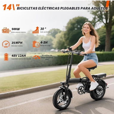 BICICLETA ELÉCTRICA PLEGABLE - Img 125939228