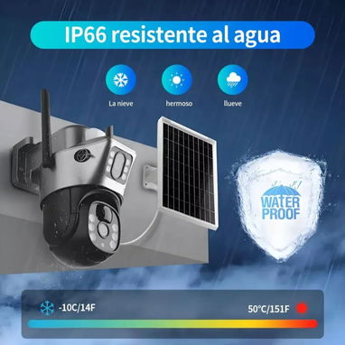Cámara de seguridad Solar/8MPX/ Alarma luminosa y voz. - Img 123665132