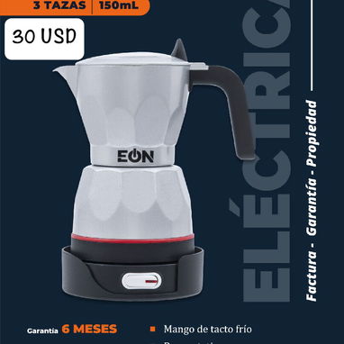 ☕ CAFETERA ELECTRICA 🔴ROJA ⚫NEGRA ⚪BLANCA 🔴 EÓN ♦️3 TAZAS 💲 30 USD - Img 116793600