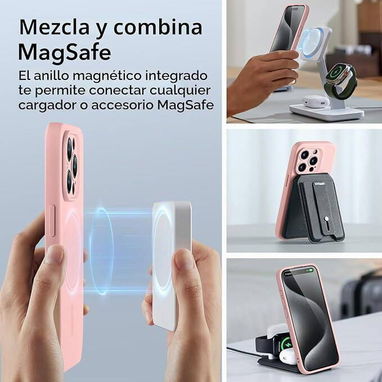 🪷ESR Funda para iPhone 15 Pro con MagSafe – Rosa🪷 - 6/6