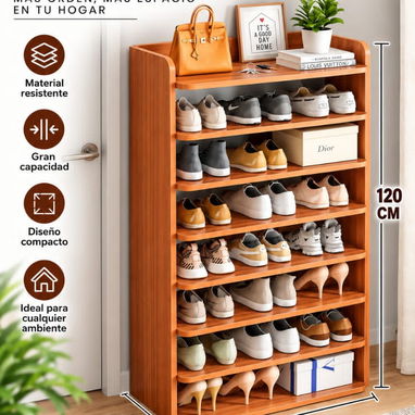 Zapatera de 8 niveles / zapatera de madera / organizador para zapatos y otros - 2/2