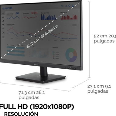 Ganga Monitor ViewSonic VA3209M IPS Full HD 1080p de 32 pulgadas , 75Hz new 52815418 - Img 116978201