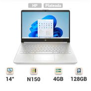 Laptop HP 14", Procesador Intel N150 (Modelo: 14-dq6011dx) 4 GB RAM, 128 GB UFS - Plateado (Nuevo) 💻 HP 14" Plateada (1 - Img 56338078