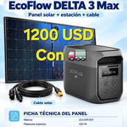 Combo de delta 3 Max con cable de 10 metros y panel de 450W - Img 58325376