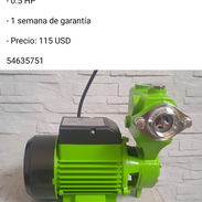 Ladrón de agua/Turbina Autocebante Q7 - 0.5 HP - 1 semana de garantía - Precio: 115 USD - Img 58080989