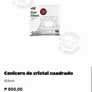 Vendo cenicero cuadrado de cristal. 10.6 cm. - Img 55891196