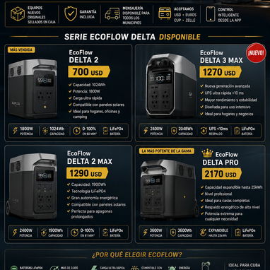 🔌⚡ LLEGARON LOS ECOFLOW DELTA 3 ⚡🔌✅ Nuevos – Sellados en cajas 📲👉 53321047 - Img 123157549