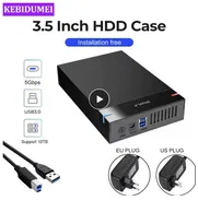 Caja HDD de 2,5/3,5 pulgadas, carcasa de disco duro USB 3,0 SATA a USB 3,0, lector de disco duro externo, adaptador de 1 - Img 48583861