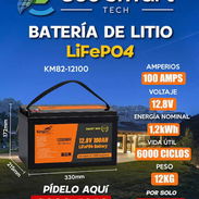 Bateria kingmox 1280WH 12.8V 100AH LiFePO4 Battery Equivalent a 135AH ácido - Img 57280666