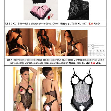 NUEVO SURTIDO. CATÁLOGO DE LENCERÍA SEXY-ERÓTICA SIGUE LA REBAJA + Clips Anti-ronquidos. - Img 109635019