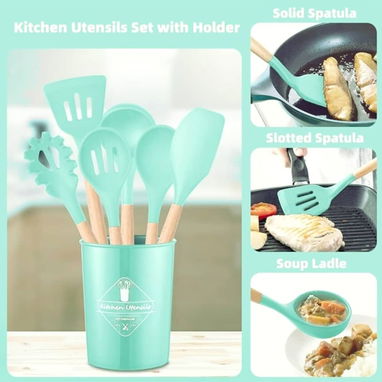 Utensilios de cocina, 12 utensilios de silicona - 4/10