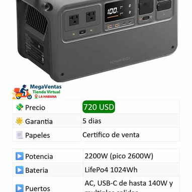 Ecoflow delta 2, delta 3 clásica,delta 3 max, delta 3 plus,etc, baterías extra,Bluetti, Oupes, Gnercell y convertidores - Img 124152828
