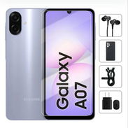 Teléfono Samsung Galaxy A07 EU A075F/DS 4Gb Ram, 64Gb Almacenamiento, Con Cover, Mica y Audífonos - Morado - Img 55379697