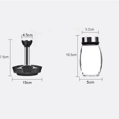 💫 Organizador de condimentos – set de 6 pomos de vidrio - Img 123003937