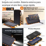 Power bank 20000 mAh solar con linterna - Img 49305471
