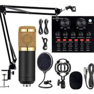 Combo Moxx BM-800 con tarjeta de sonido en vivo V8. Microfono profesional para estudio de grabación - Img 45554645