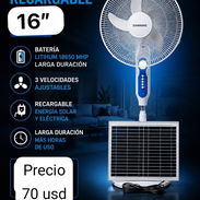 Ventilador recargable de pedestal con panel solar. Domicilio cienfuegos. - Img 56337497