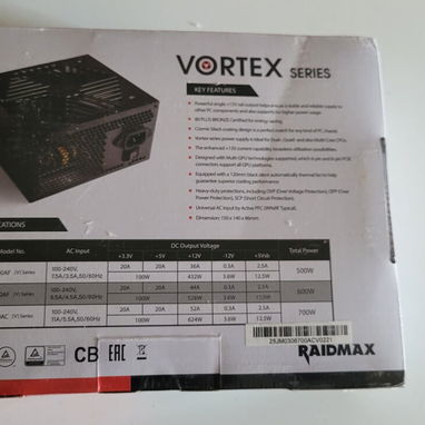 Venta de fuente de poder ATX con certificacion 80+ bronce marca RAIDMAX - Img 121269921