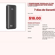 Power Bank 1Hora 10000mAh: Carga Rápida USB-A y USB-C por $18.00 VPT#-0251 - Img 55254352