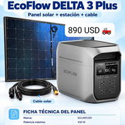 Combo de Ecoflow delta 3 plus con cable de 10 metros y panel de 450W - Img 58181929